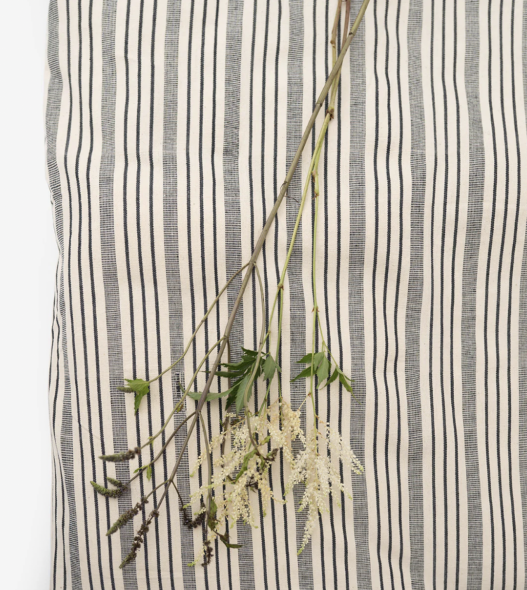 Overlay Mattress with Removable Cover in Ticking Stripe