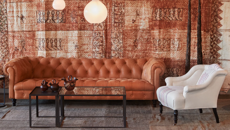 John Derian Brook Sofa by John Derian