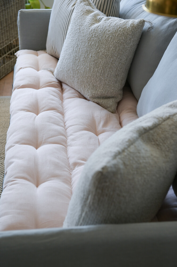 Tensira Tufted Overlay Mattress in Powder Pink