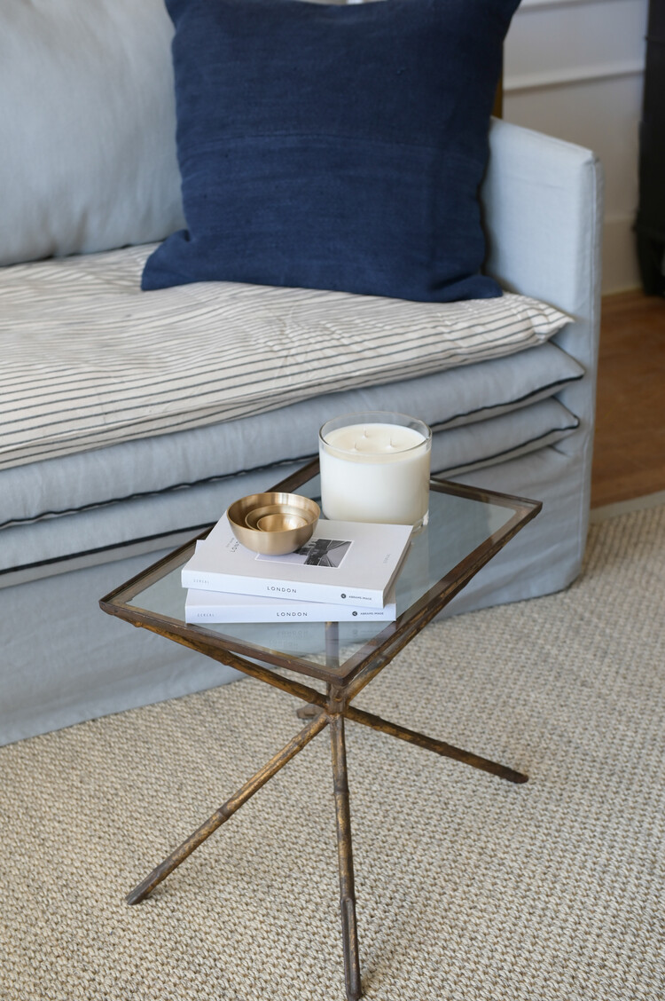 Vintage Vintage Faux Bamboo Side Table