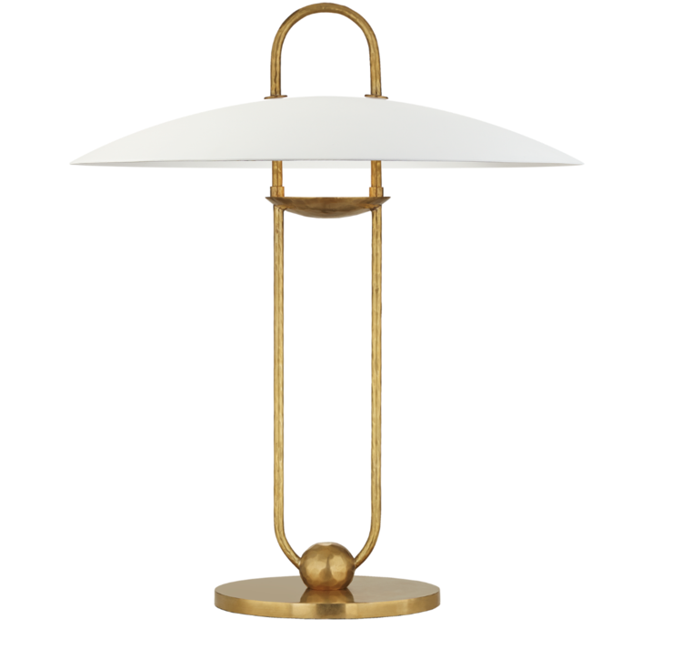 Cara Sculpted Table Lamp in Brass