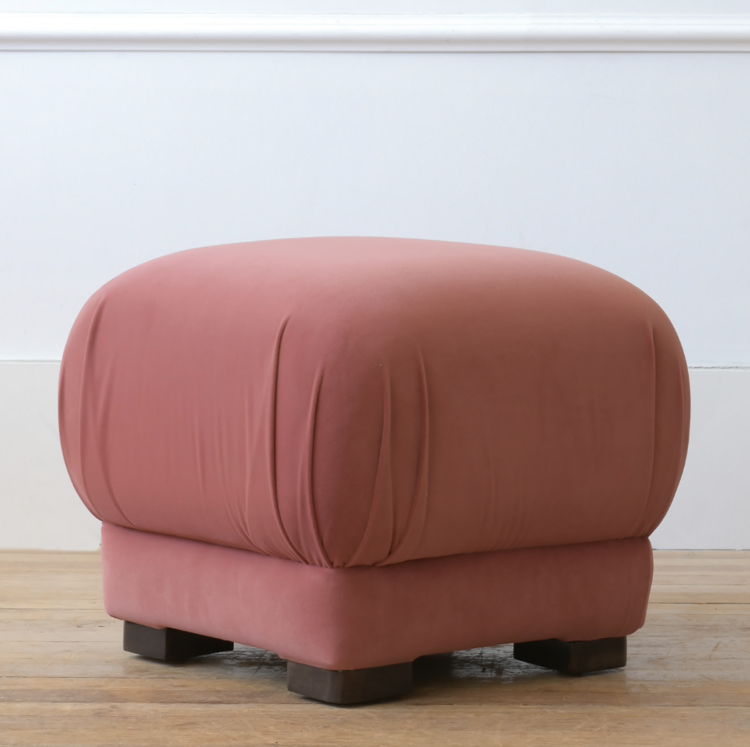 Gild Mushroom Footstool Ottoman in Velvet