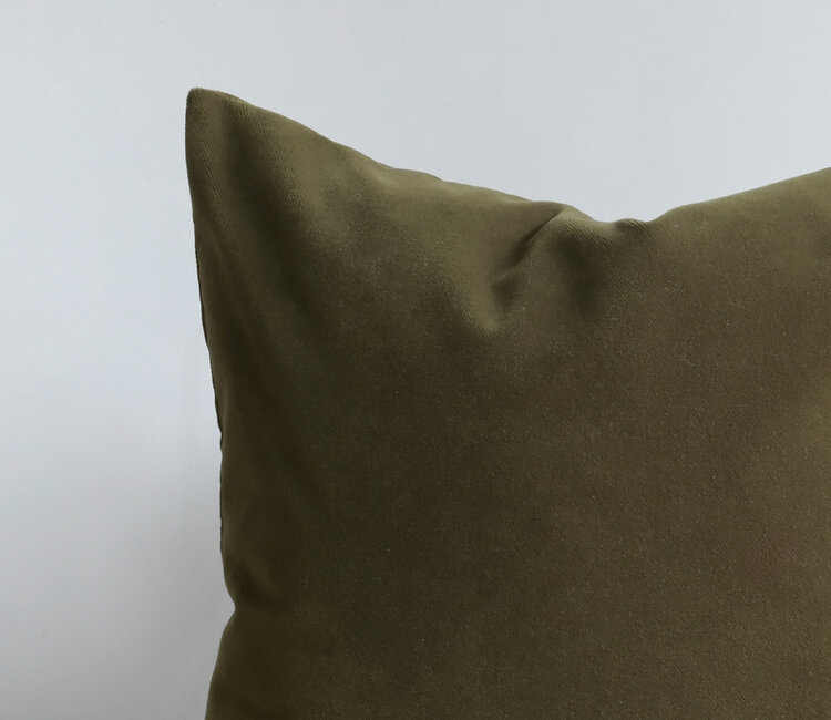 Liaison Velvet Cushion - Moss