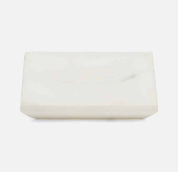 Elyria White Marble Tray