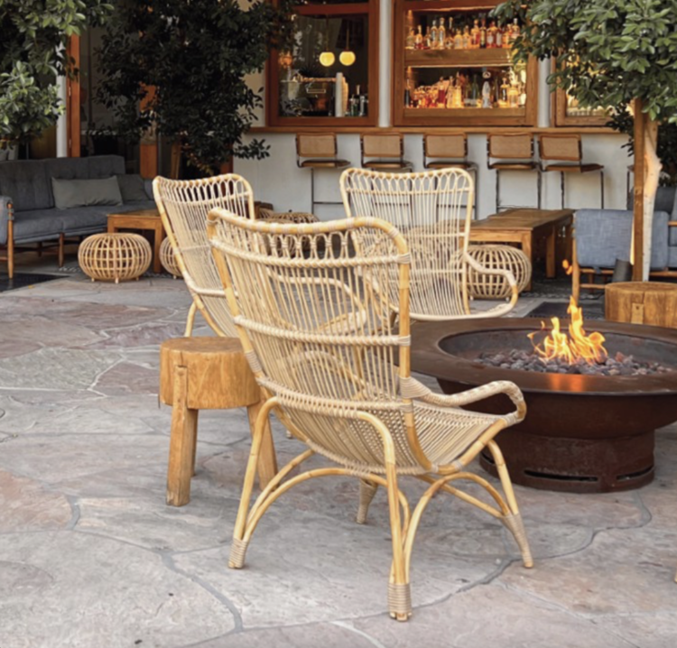 Sika Design Monet Exterior Lounge Chair & Footstool With Cushion