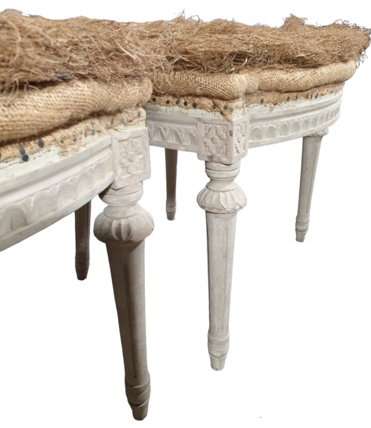 Antique Vintage Gustavian Style Chairs, set of four