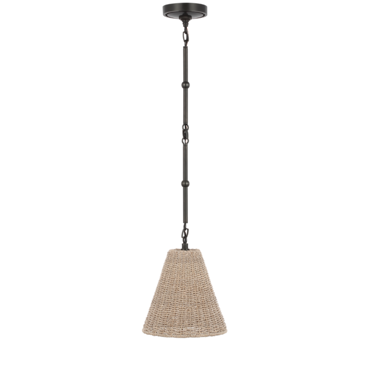 Goodman Seagrass Pendant - Petite by Visual Comfort