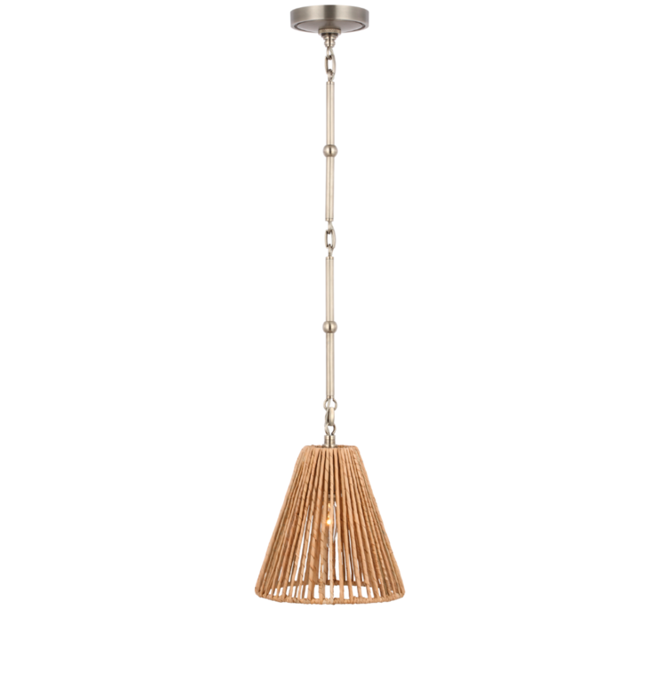 Goodman Seagrass Pendant - Petite by Visual Comfort