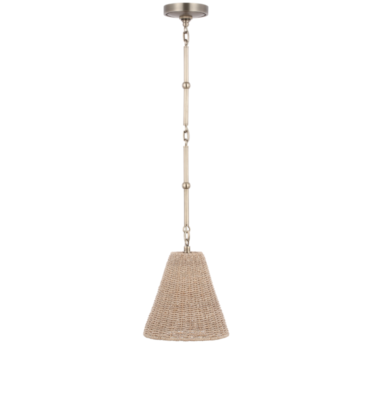 Goodman Seagrass Pendant - Petite by Visual Comfort