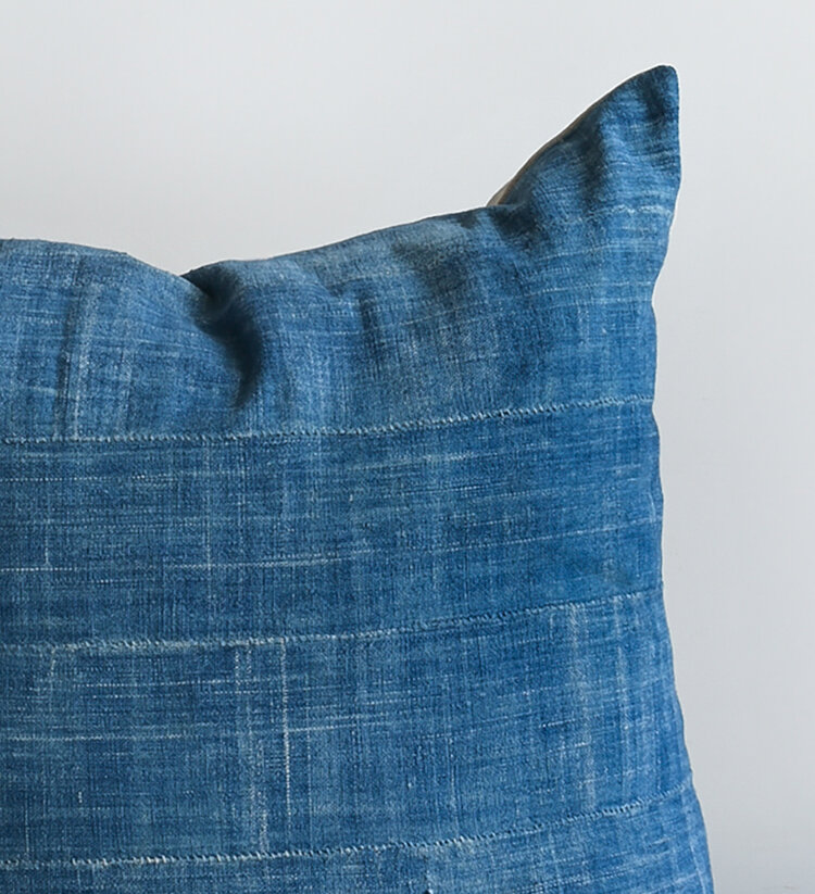Solid Vintage Indigo Blue Cushion
