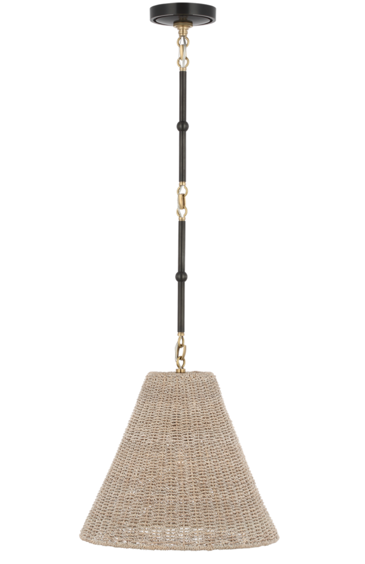 Goodman Seagrass Pendant - Small by Visual Comfort