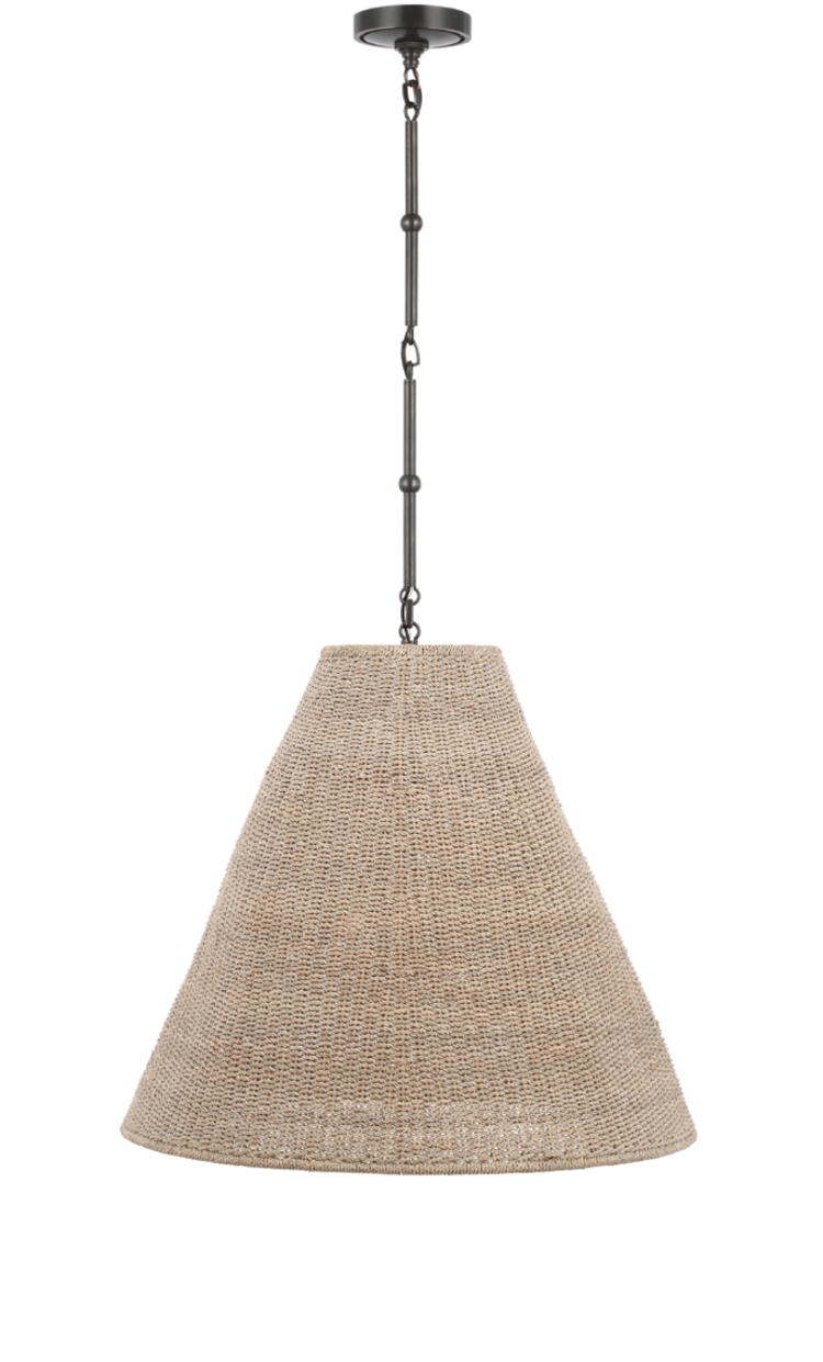 Goodman Seagrass Pendant - Large by Visual Comfort