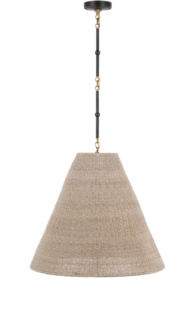 Goodman Seagrass Pendant - Large by Visual Comfort