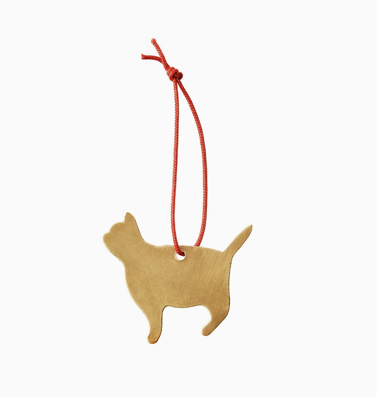 Brass Cat Ornament