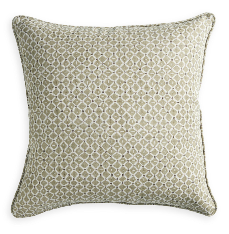 Shibori Juniper Linen Cushion, block-print