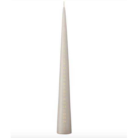 Calendar Cone Candle in Linen