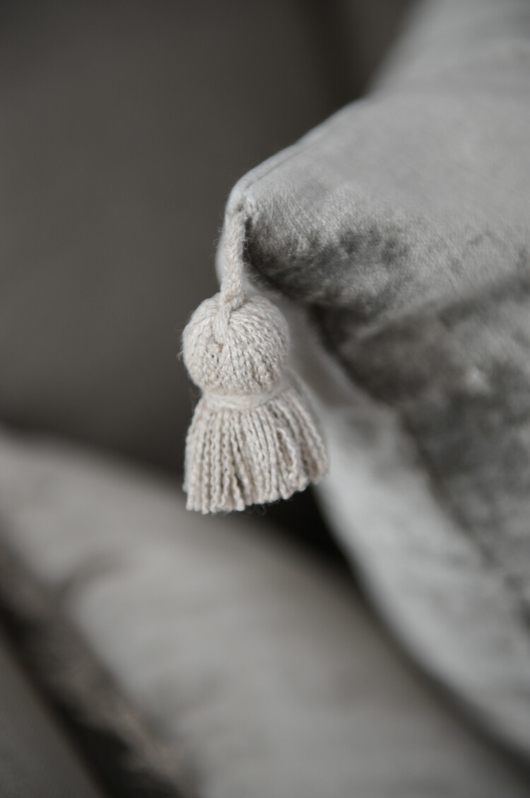 Bérengère Leroy Tsar Velvet Cushion in Écorce/Bark