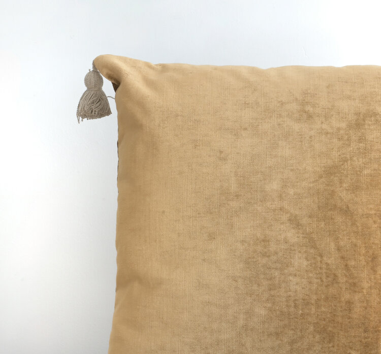 Bérengère Leroy Tsar Velvet Cushion in Camel