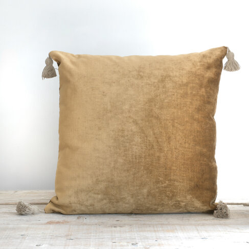 Bérengère Leroy Tsar Velvet in Camel 20" x 20"