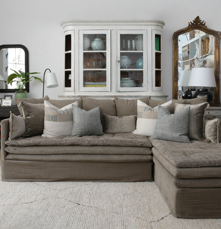 Bérengère Leroy Zahara lumbar cushion in Ecorce/Bark