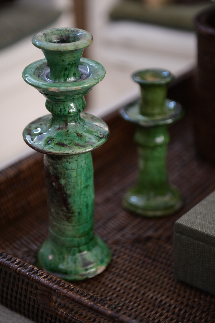 Gild & Co. Tamegroute Taper Candle Holder Green Small