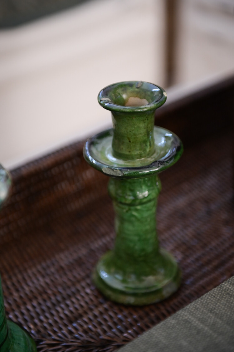 Gild & Co. Tamegroute Taper Candle Holder Green Small