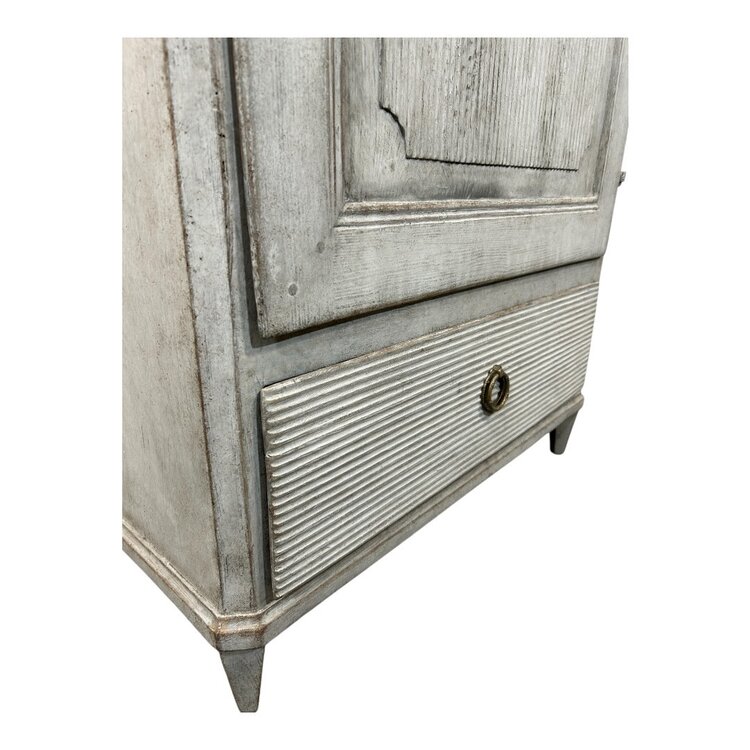 Antique Gustavian Cabinet Grey Blue