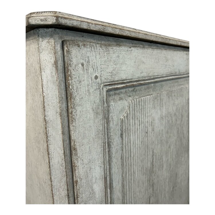 Antique Gustavian Cabinet Grey Blue