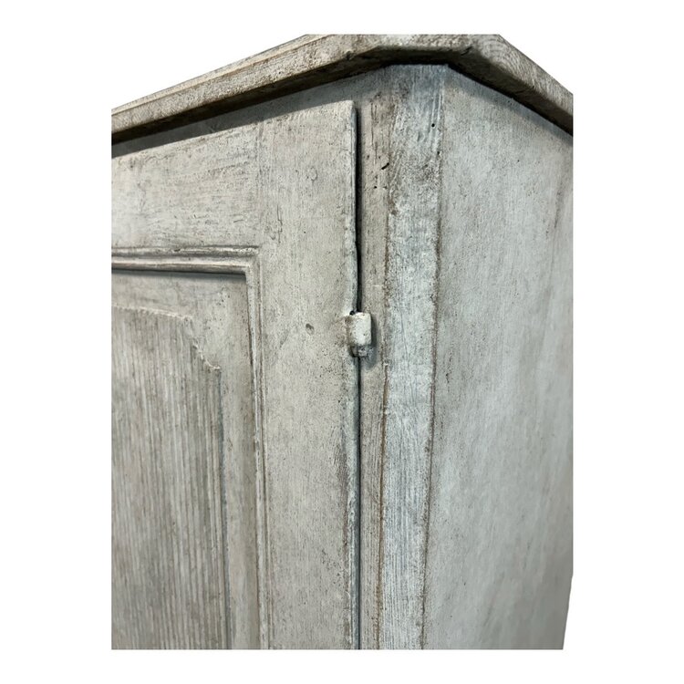 Antique Gustavian Cabinet Grey Blue