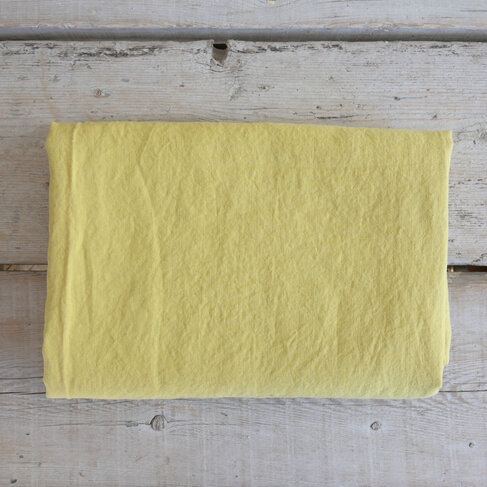 Linge Particulier Ochre French Linen Tablecloth 63” x 138”