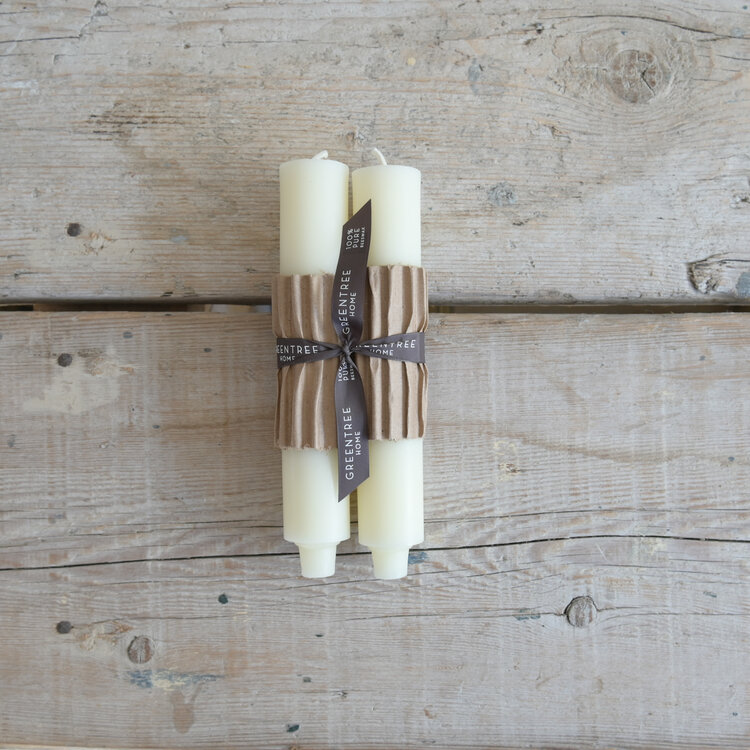 9" Columns candles, set of 2