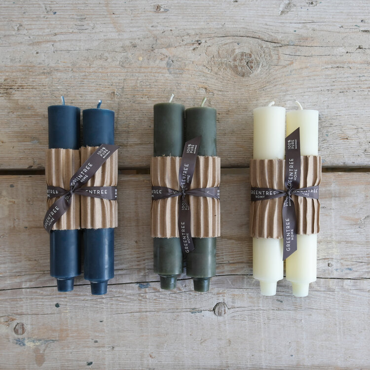 9" Columns candles, set of 2