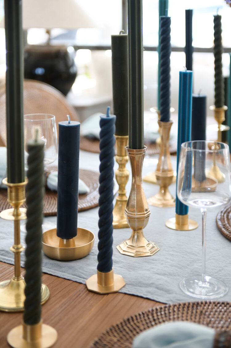 9" Columns candles, set of 2