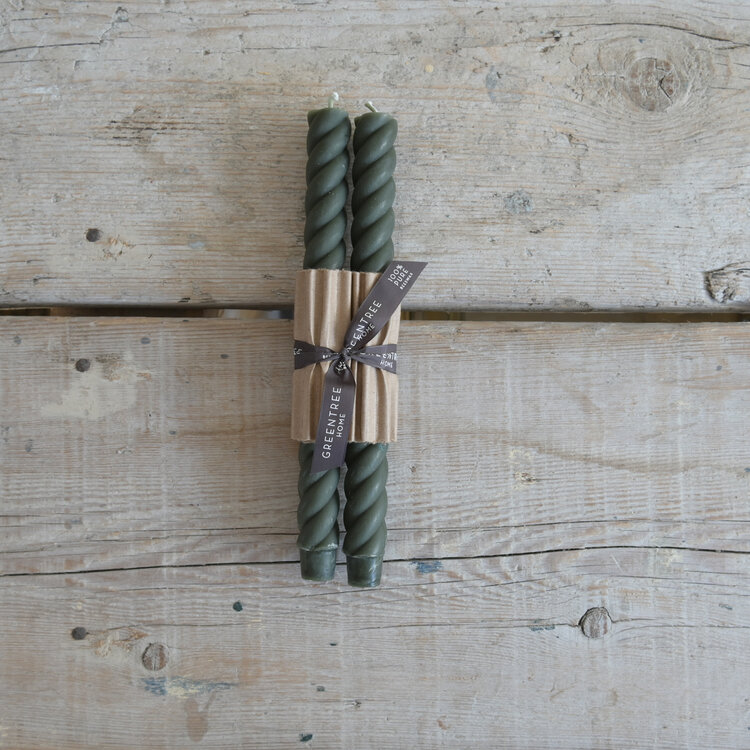 Rope Taper Candles, set of two