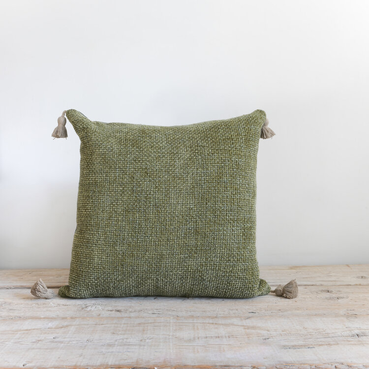 Bérengère Leroy Zahara Cushion in Anis