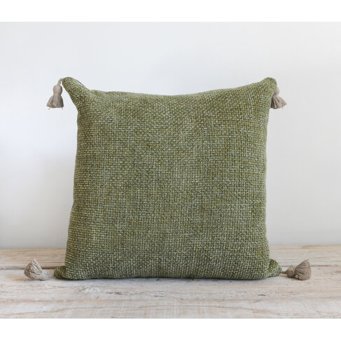 Bérengère Leroy Zahara Cushion in Anis 20" x 20"