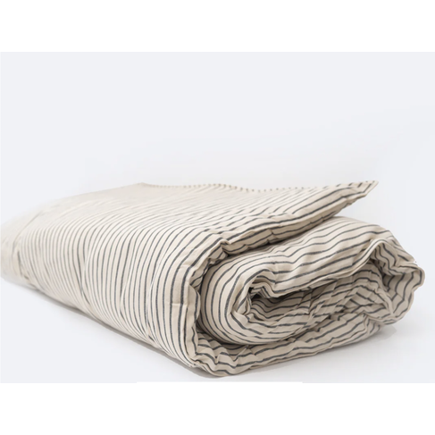 Tensira Overlay Mattress with Removable Cover in Black & White Stripe 26" x 54"