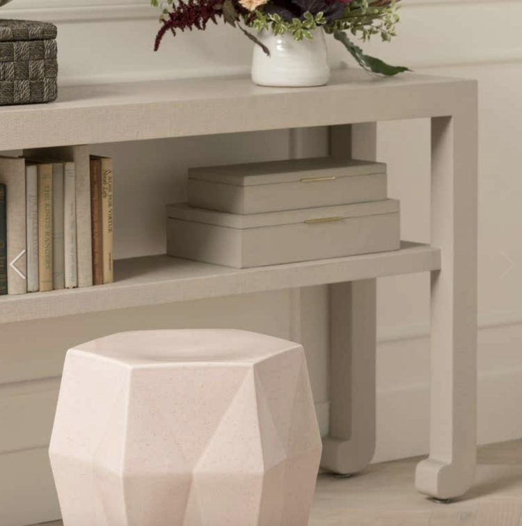 Ralston Box in Light Grey Full-Grain Leather