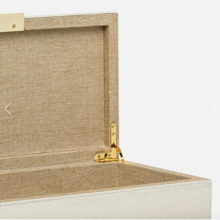 Ralston Box in Light Grey Full-Grain Leather