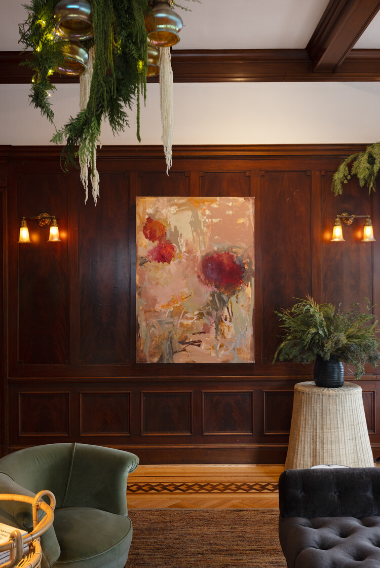 Context Side Table, natural rattan