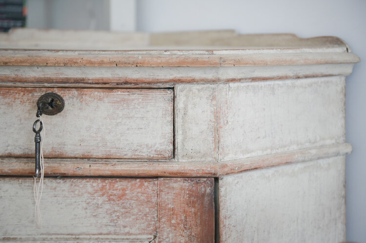 Antique Antique Swedish Corner Cabinet