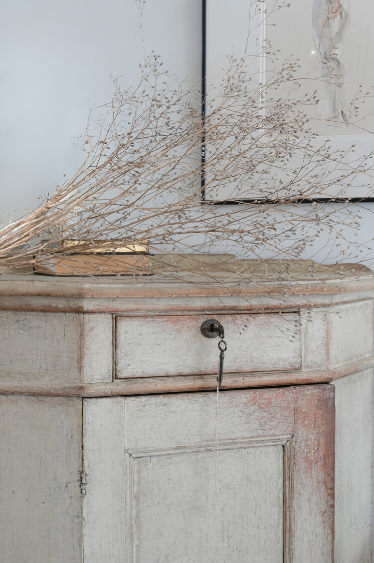 Antique Antique Swedish Corner Cabinet