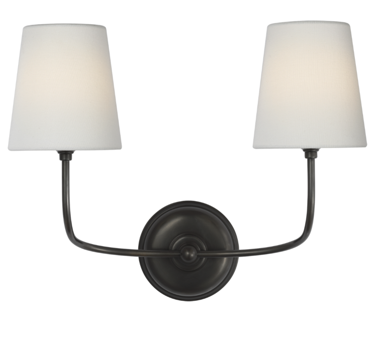 Vendome Cordless Double Sconce by Visual Comfort