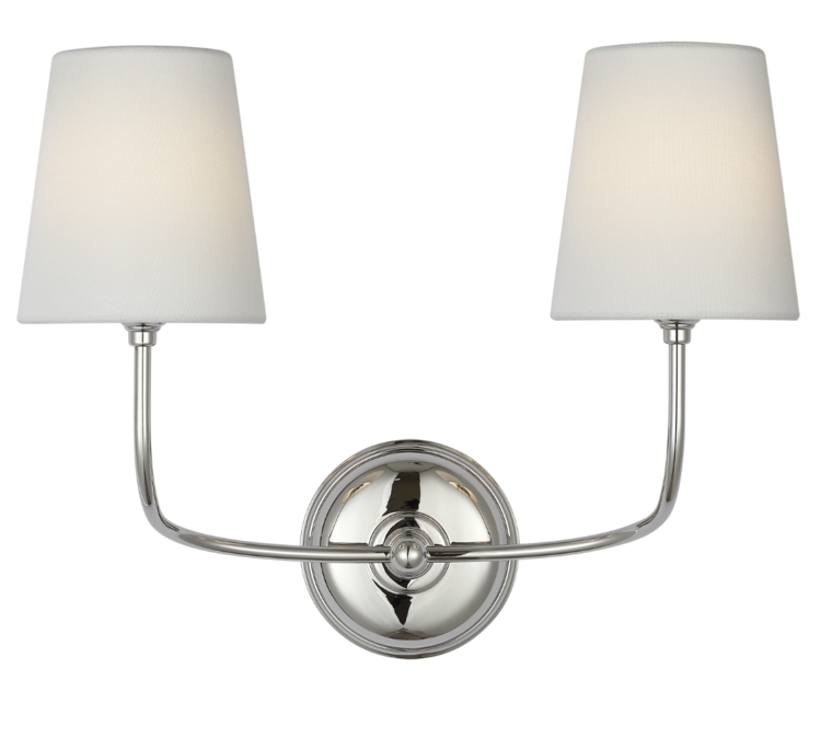 Vendome Cordless Double Sconce by Visual Comfort