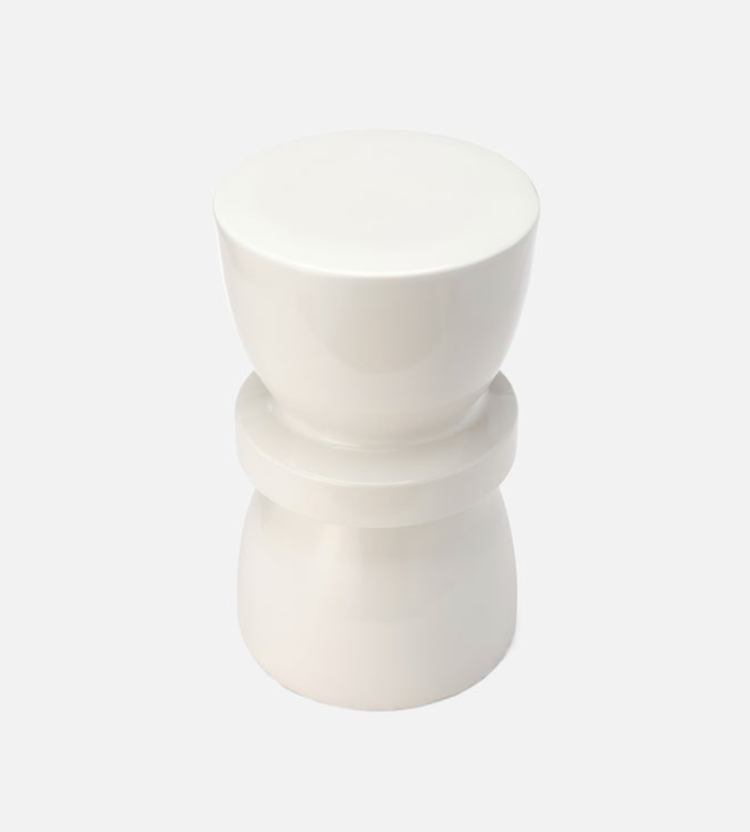 Binx Stool or Side Table Glossy White
