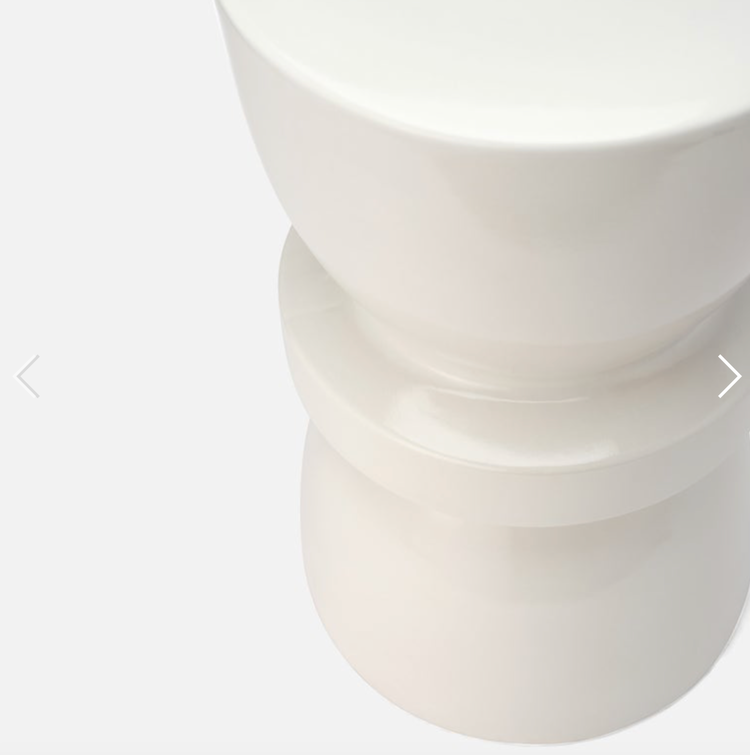 Binx Stool or Side Table Glossy White