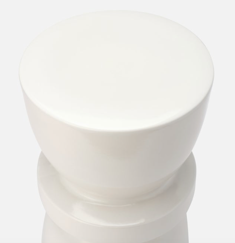 Binx Stool or Side Table Glossy White