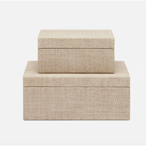 Pigeon & Poodle Valeria Raffia Box