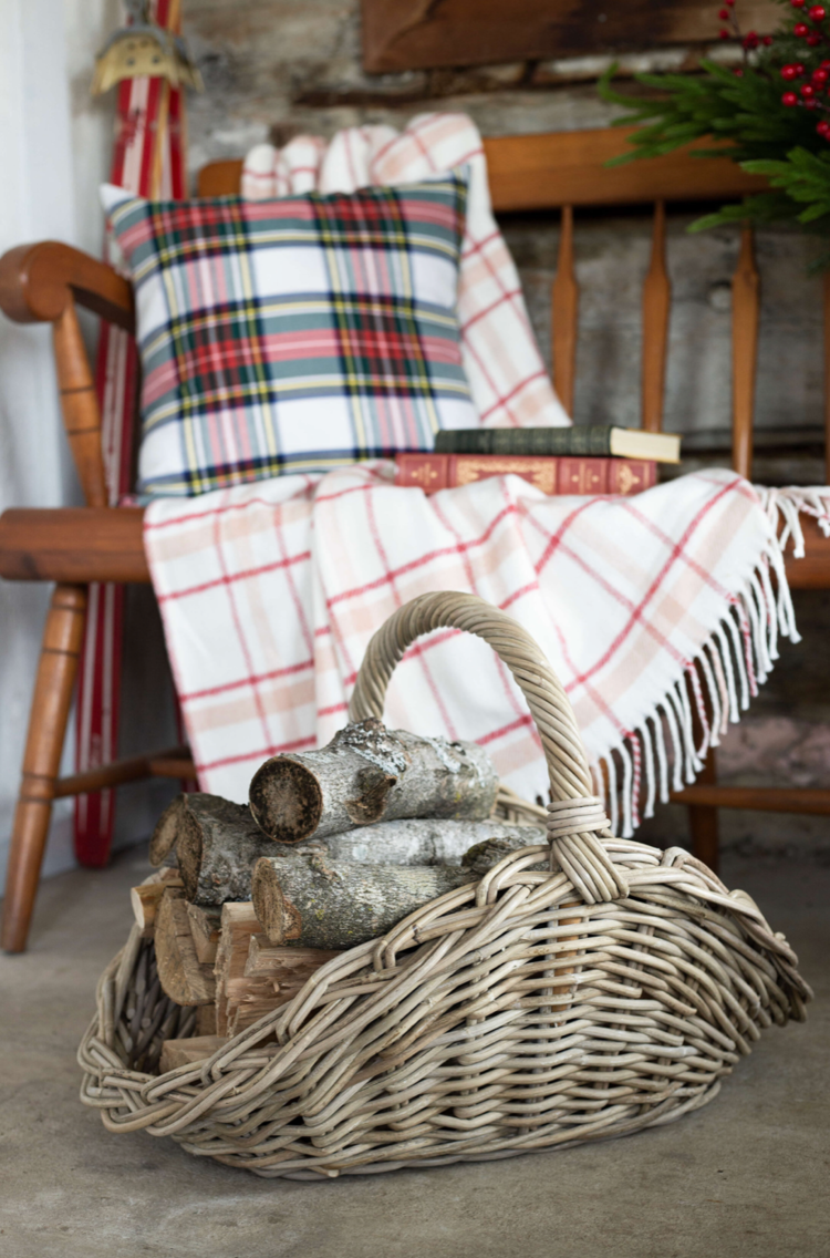 Oval Grey Rattan Gathering Basket