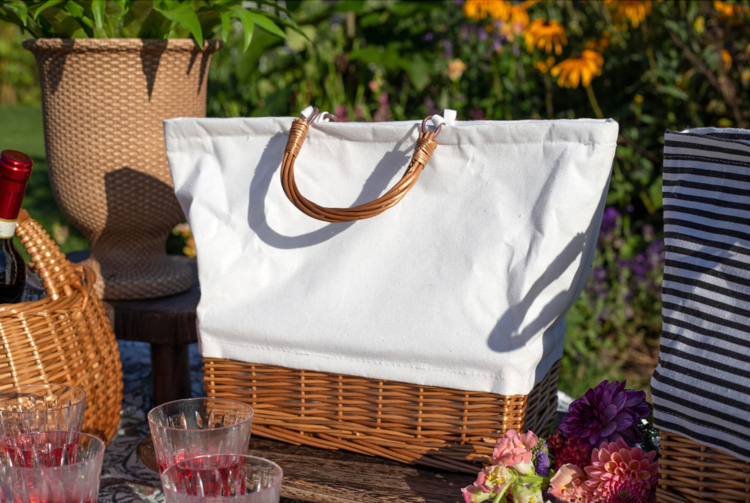 Willow & Fabric Cooler Bag